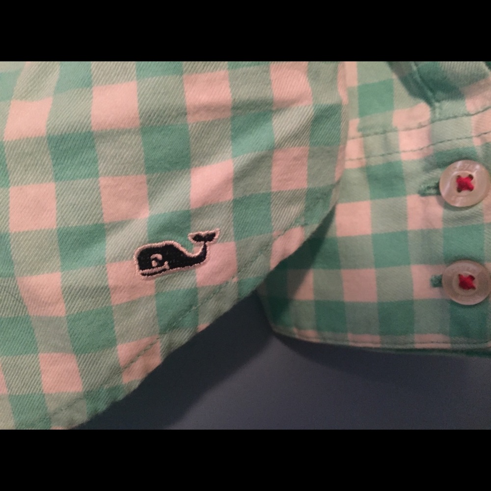 Vineyard Vines Mint Gingham Button Down - image 3